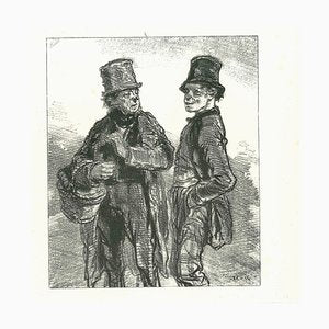 Paul Gavarni, The Conversation, Original Lithograph, 1881-ZCI-2029684