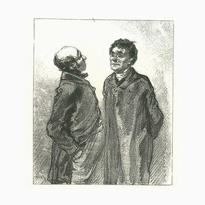 Paul Gavarni, The Conversation, Original Lithograph, 1881-ZCI-2024844