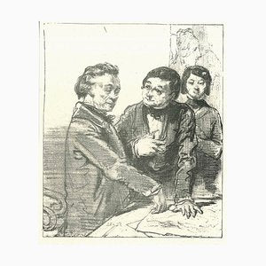 Paul Gavarni, The Convincing, Original Lithograph, 1881-ZCI-2029692