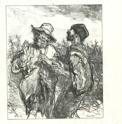 Paul Gavarni, The Delightful Chit-Chat, Original Lithograph, 1881-ZCI-2029675