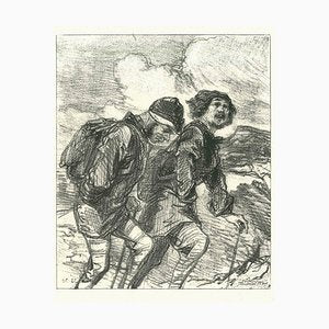 Paul Gavarni, The Mountaineers, Original Lithograph, 1881-ZCI-2029711