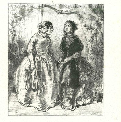 Paul Gavarni, The Women in the Wood, Original Lithograph, 1881-ZCI-2029696