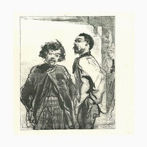 Paul Gavarni, Two Men, Original Lithograph, 1881-ZCI-2029683