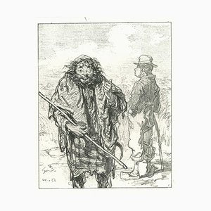 Paul Gavarni, Vagabonds, Original Lithograph, 1881-ZCI-2029716