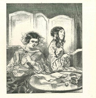 Paul Gavarni, Women Over the Table, Original Lithograph, 1881-ZCI-2029722