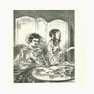 Paul Gavarni, Women Over the Table, Original Lithograph, 1881-ZCI-2029722