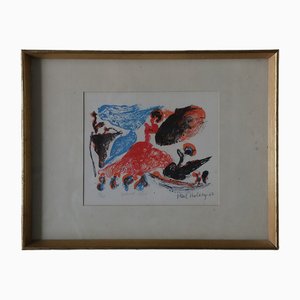 Paul Holsby, Spansk Dans, Color Lithograph, 1967, Framed-ZAA-1742436