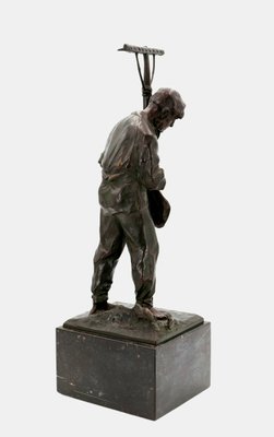 Paul Ludwig Kowalczewski, Field Worker with Rake, 1900, Bronze-TPH-2025953