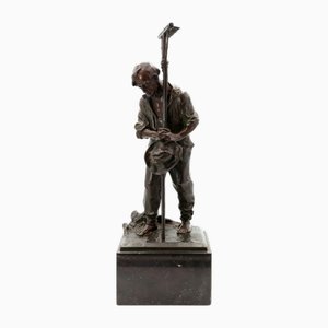 Paul Ludwig Kowalczewski, Field Worker with Rake, 1900, Bronze-TPH-2025953