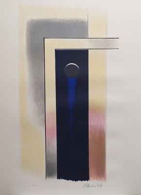 Paul Mansouroff, Abstract Lithograph on Paper, 1970s-EI-1285531