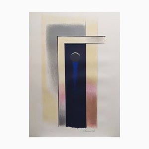 Paul Mansouroff, Abstract Lithograph on Paper, 1970s-EI-1285531