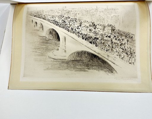 Paul Paeschke, London Towerbridge, Signed Etching-QFT-1816771