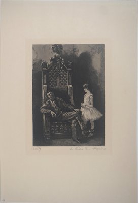 Paul Renouard, Ballerina and Her Master, 1893, Original Etching-KHH-1321284