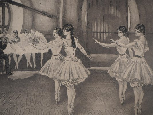 Paul Renouard, Dance Class, 1893, Original Etching-KHH-1337416