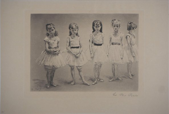 Paul Renouard, Little Dancers, 1893, Original Etching-KHH-1321651