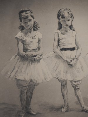 Paul Renouard, Little Dancers, 1893, Original Etching-KHH-1321651