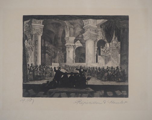 Paul Renouard, The Opera: Rehearsal of Hamlet, 1893, Original Etching-KHH-1321291