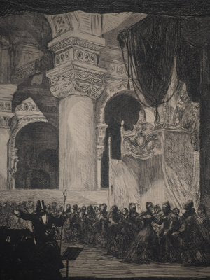 Paul Renouard, The Opera: Rehearsal of Hamlet, 1893, Original Etching-KHH-1321291