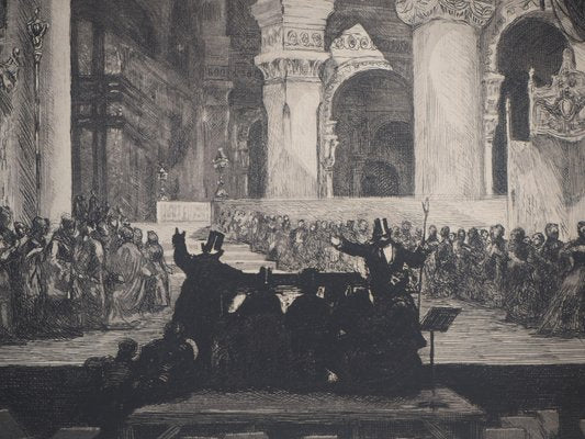 Paul Renouard, The Opera: Rehearsal of Hamlet, 1893, Original Etching-KHH-1321291