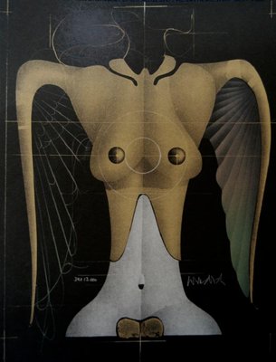 Paul Wunderlich, Flying Woman, Lithograph, 1970s-ZCI-2025316