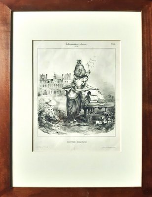 Pauvre France - Original Lithograph by J.J. Grandville - 1831 1831-ZCI-760802