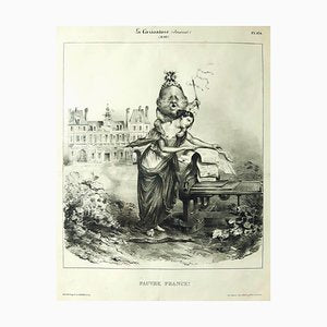 Pauvre France - Original Lithograph by J.J. Grandville - 1831 1831-ZCI-760802