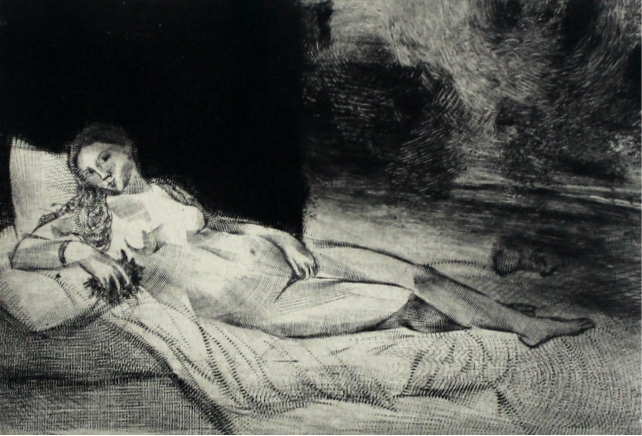 Pawel Zablocki, Sketch for Venus at Urbino, Etching on Paper, 2009