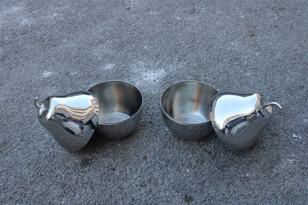 Pear-Shaped Ice Boxes in Steel, Italy, 1970s, Set of 2-EH-1394937