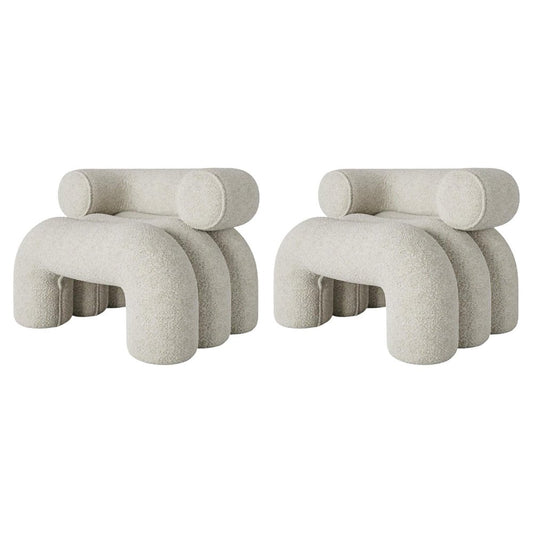 Pearl Aurora Armchairs by Nelson Araujo, Set of 2