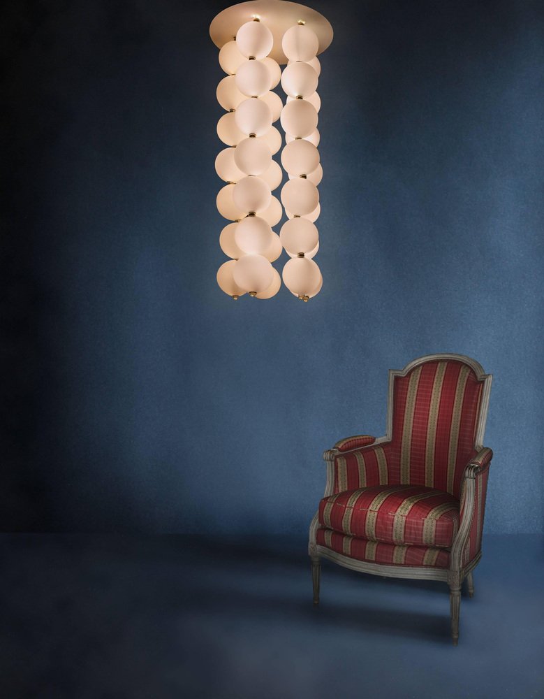 Pearl Ceiling Lamp by Ludovic Clément for Armont, Set of 5