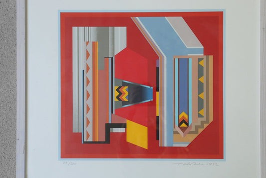 Peder Duke, Composition, 1992, Color Serigraph, Framed