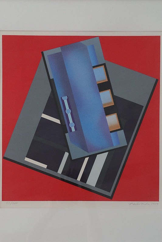 Peder Duke, Composition, Color Serigraph, 1989, Framed