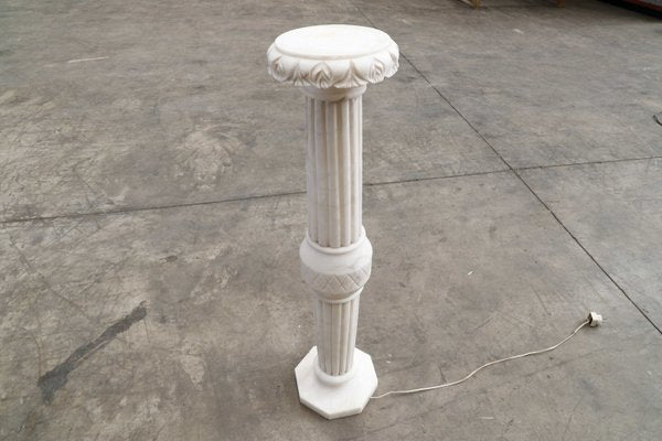 Pedestal Column in White Marble, 1991-PTH-1417264