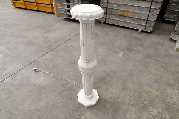 Pedestal Column in White Marble, 1991-PTH-1417264