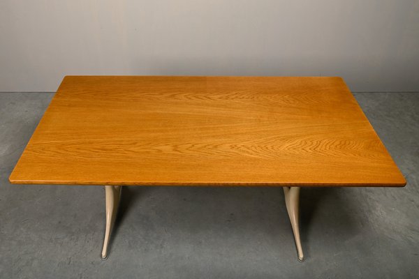 Pedestal Table with Oak Table Top by George Nelson for Herman Miller and Vitra, 1970s-JK-2043633