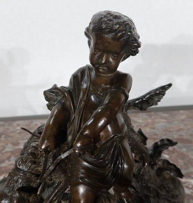 Peiffer, L’enfant et le chien, 19th Century, Bronze Sculpture-RVK-1124332