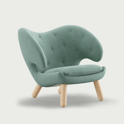 THE PELICAN CHAIR (With Buttons) — Watercolour | Himalaya / Oak Clear Oil