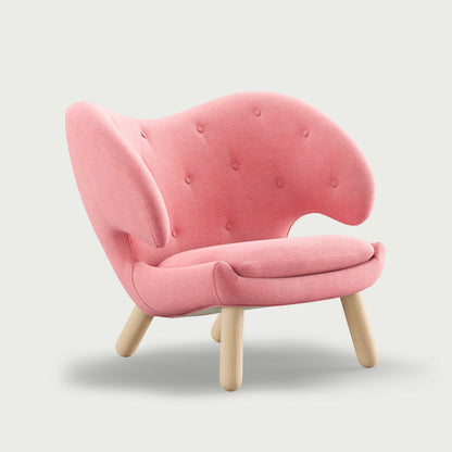 THE PELICAN CHAIR (With Buttons) — Watercolour | Rose Quartz / Oak Clear Oil