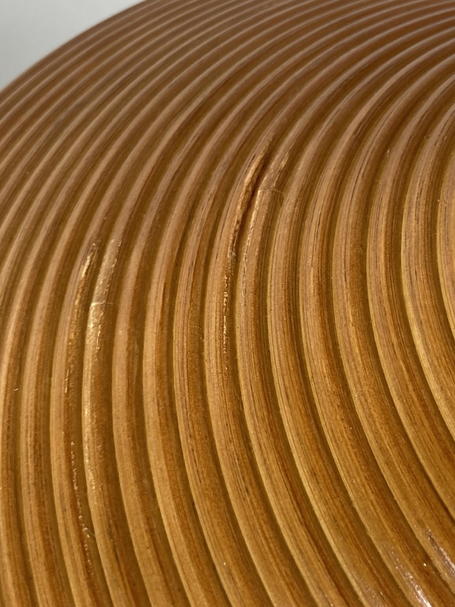 Pencil Split Reed, Rattan, Bamboo and Brass Pendant Lamp, 1970s