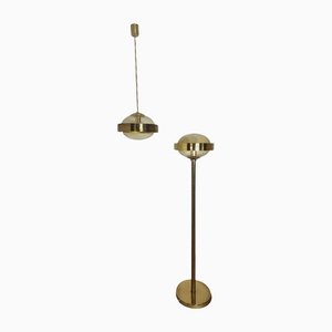 Pendant & Floor Lamp from Kamenický Šenov, Set of 2-QJA-1283440