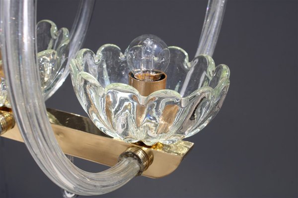 Pendant in Murano Glass and Brass from Barovier, 1950s-EH-1263767