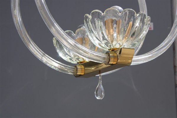 Pendant in Murano Glass and Brass from Barovier, 1950s-EH-1263767