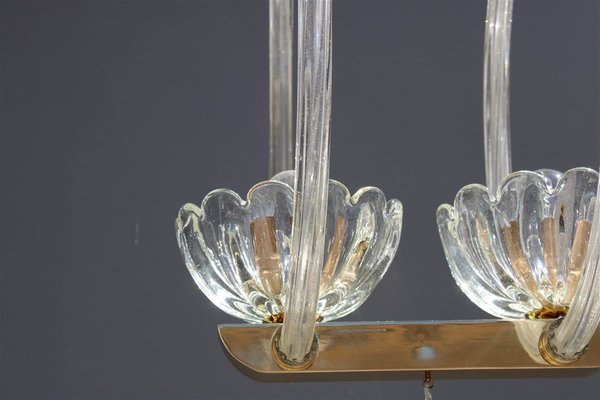 Pendant in Murano Glass and Brass from Barovier, 1950s-EH-1263767