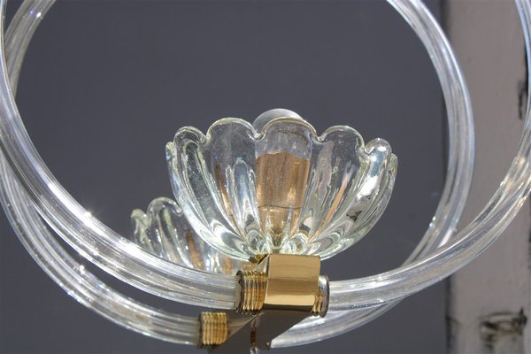 Pendant in Murano Glass and Brass from Barovier, 1950s-EH-1263767