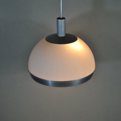 Pendant in Plex and Steel with Lighting Part in Faceted Glass by Pia Guidetti Crippa, 1960s-JQO-645802