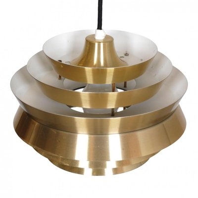 Pendant Lamp in Brass Shade & White Lacquered Aluminium by Carl Thore-MTD-1400855