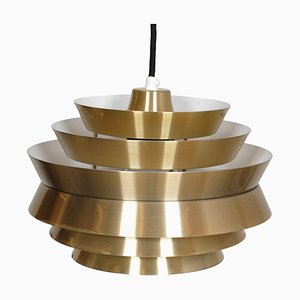 Pendant Lamp in Brass Shade & White Lacquered Aluminium by Carl Thore-MTD-1400855