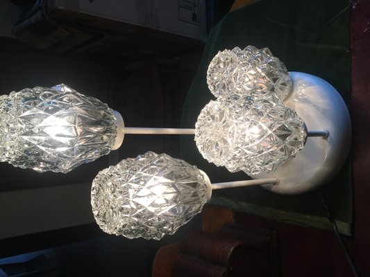 Pendant Lamp or Chandelier in Metal and Glass, 1960s-WQQ-1017523