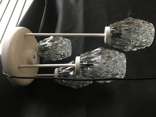 Pendant Lamp or Chandelier in Metal and Glass, 1960s-WQQ-1017523