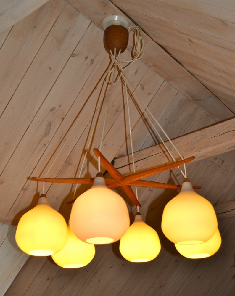 Pendant Light from Uno & Östen Kristiansson for Luxus, 1956